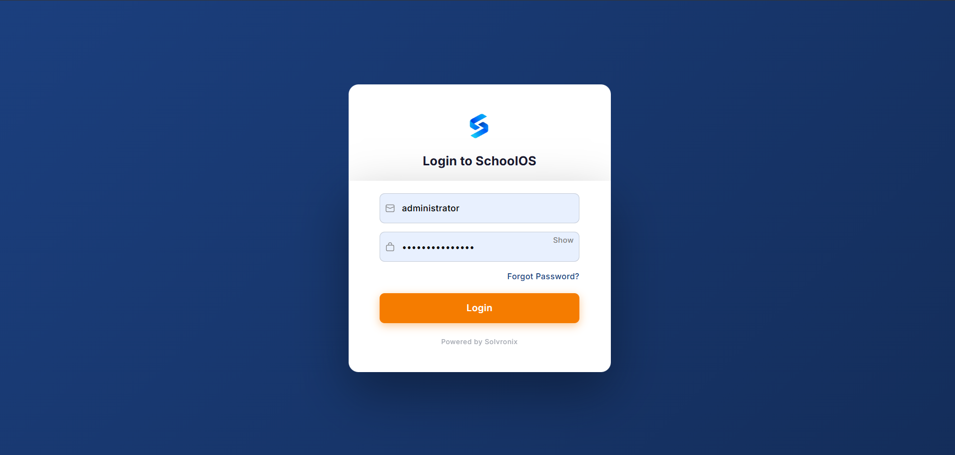 Branded Login Page